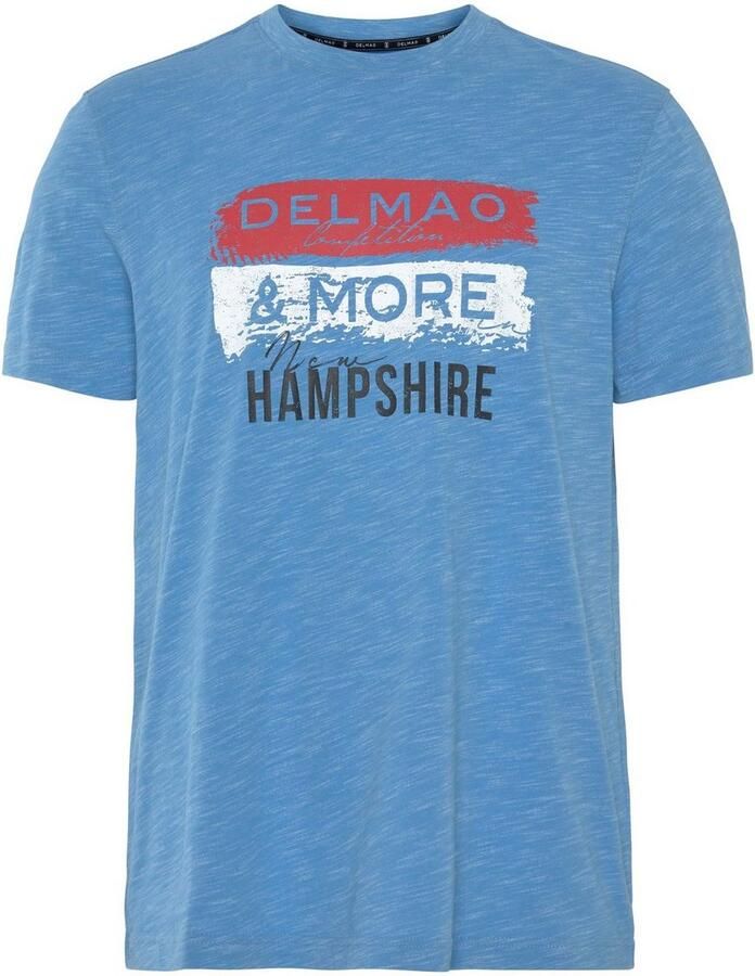 DELMAO T-shirt Korte mouw bedrukt ronde hals van katoen en polyester