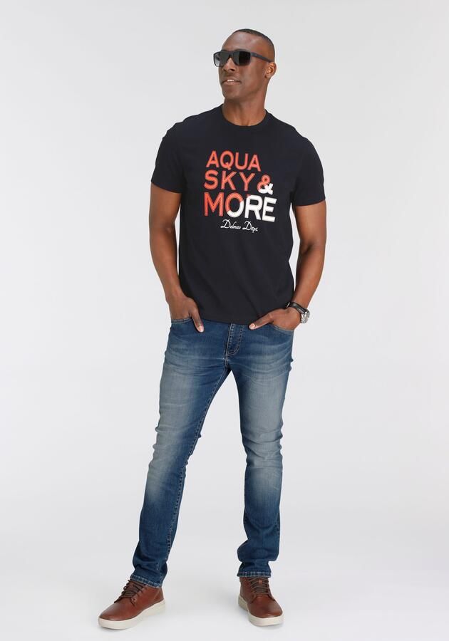 DELMAO T-shirt Korte mouw bedrukt ronde hals van katoen - Foto 8