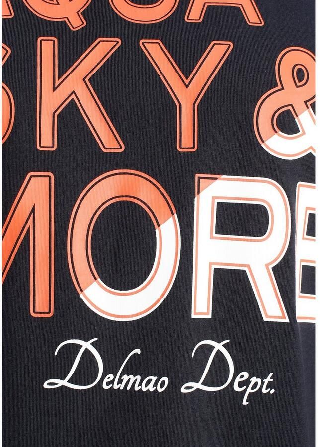 DELMAO T-shirt Korte mouw bedrukt ronde hals van katoen - Foto 2