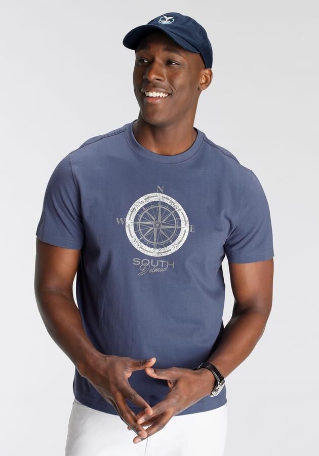 DELMAO T-shirt Korte mouw bedrukt ronde hals van katoen - Foto 7
