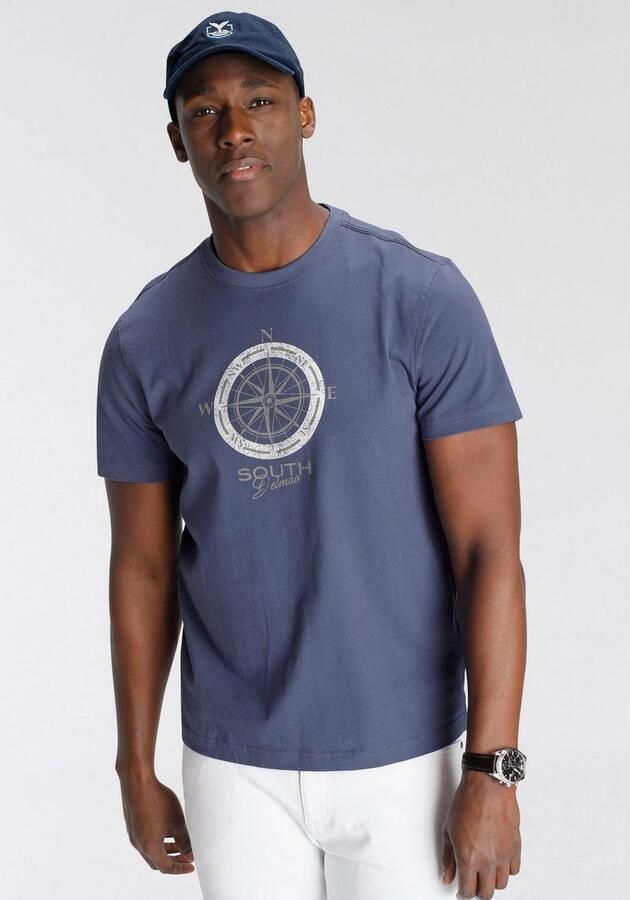 DELMAO T-shirt Korte mouw bedrukt ronde hals van katoen - Foto 4