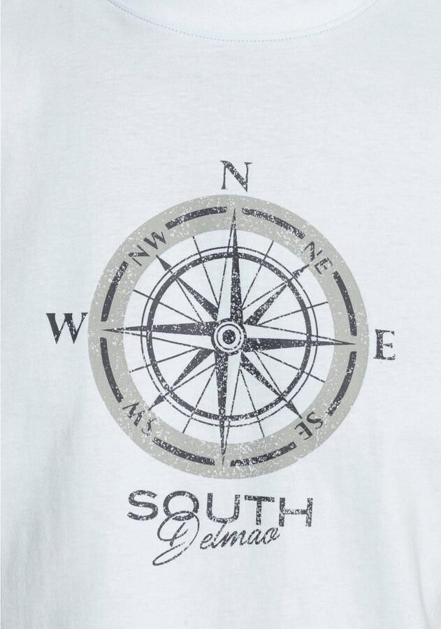 DELMAO T-shirt Korte mouw bedrukt ronde hals van katoen - Foto 3