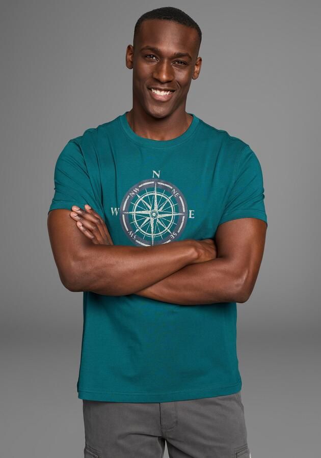 DELMAO T-shirt Korte mouw bedrukt ronde hals van katoen - Foto 6