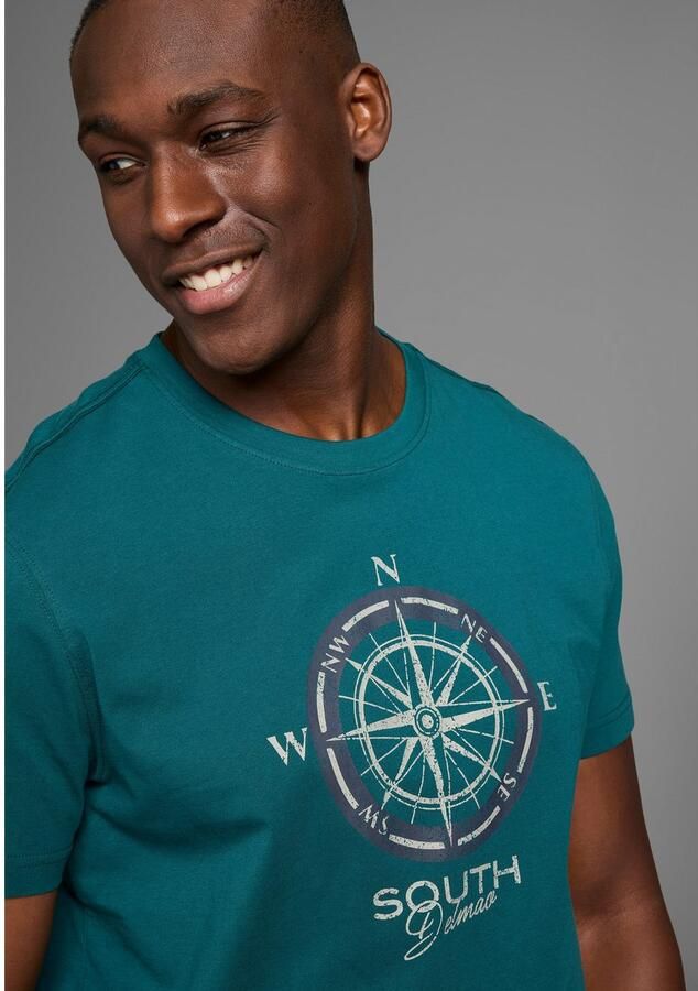 DELMAO T-shirt Korte mouw bedrukt ronde hals van katoen - Foto 2