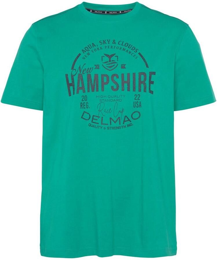 DELMAO T-shirt Korte mouw losse pasvorm met vrolijke print van katoen - Foto 1