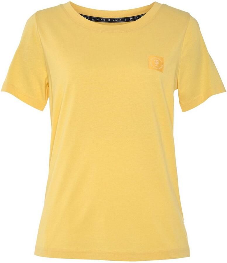 DELMAO T-shirt met klein decoratief label op de borst