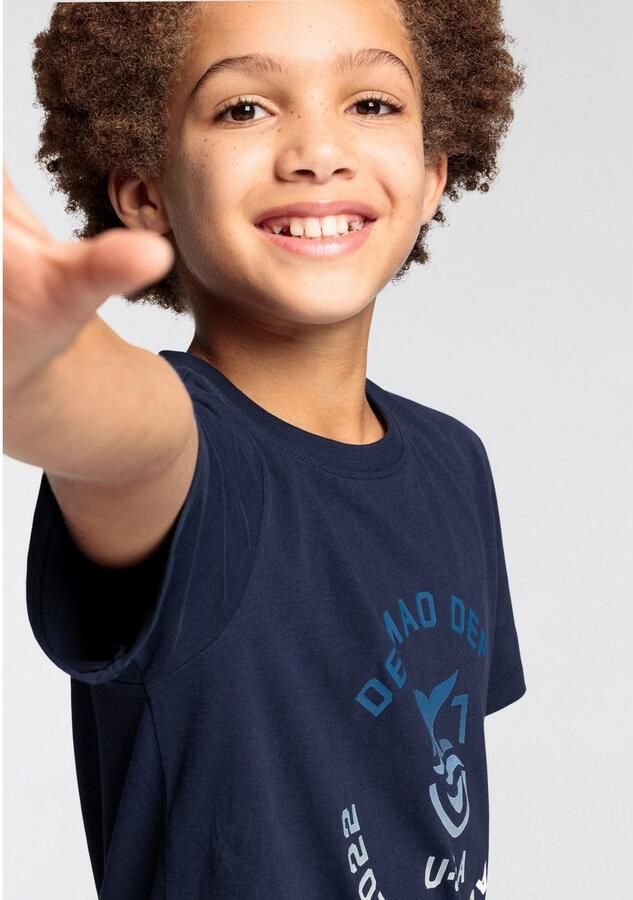 DELMAO T-shirt Met logoprint voor jongens Korte mouwen basic pasvorm met logo print ronde hals - Foto 4