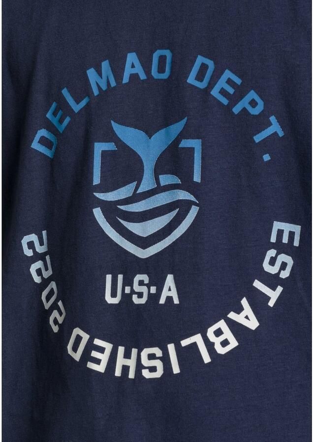 DELMAO T-shirt Met logoprint voor jongens Korte mouwen basic pasvorm met logo print ronde hals - Foto 2