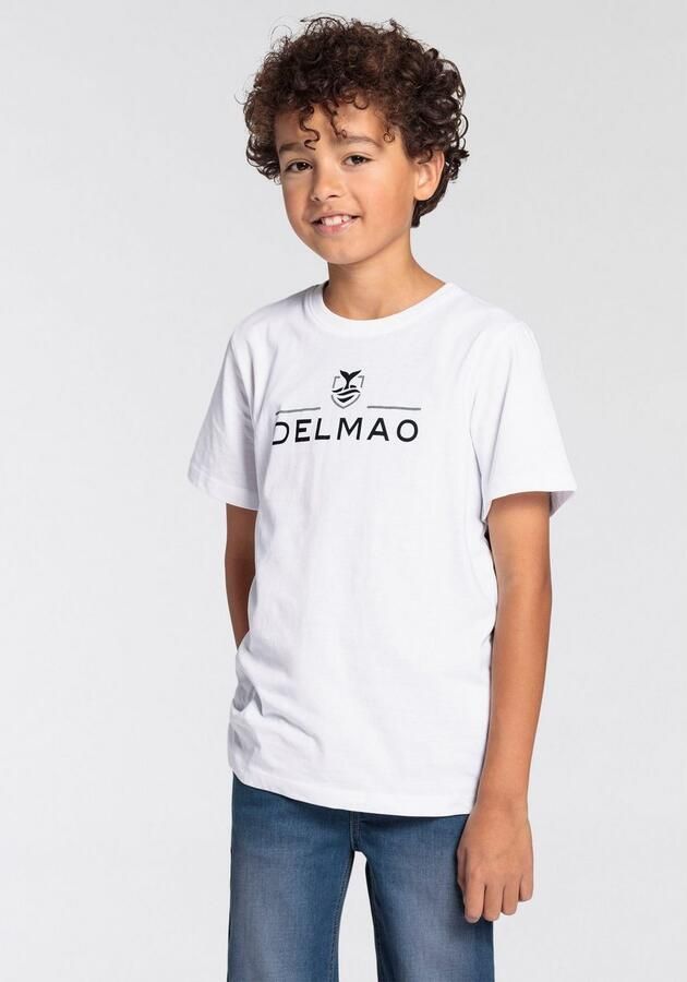 DELMAO T-shirt Voor jongens Korte mouwen basic ontwerp ronde hals - Foto 4