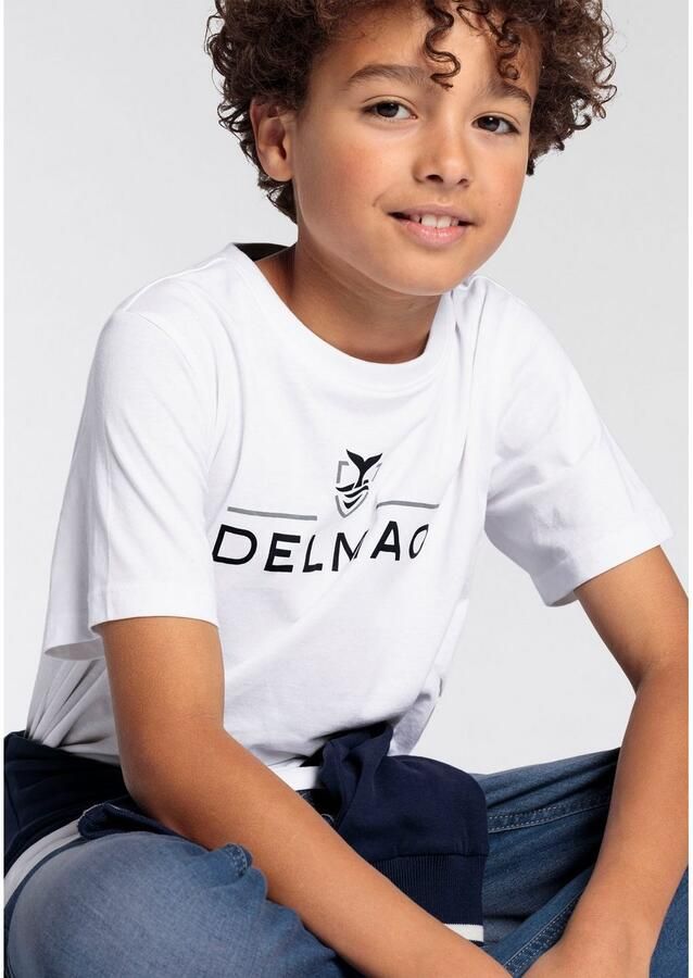 DELMAO T-shirt Voor jongens Korte mouwen basic ontwerp ronde hals - Foto 2