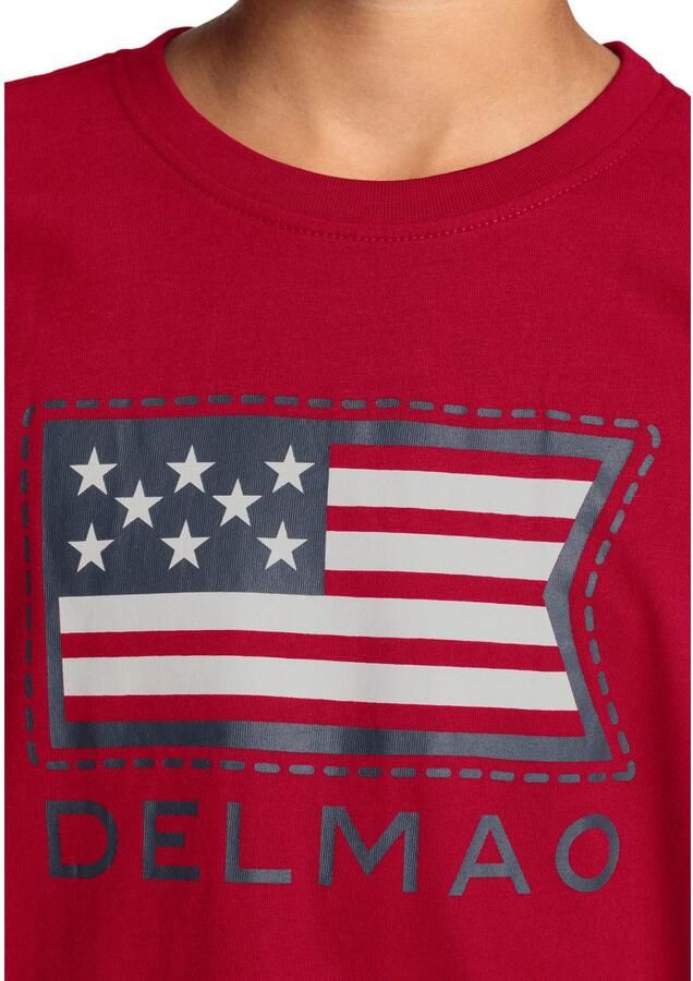 DELMAO T-shirt Voor jongens Korte mouwen basic pasvorm met vrolijke print - Foto 3