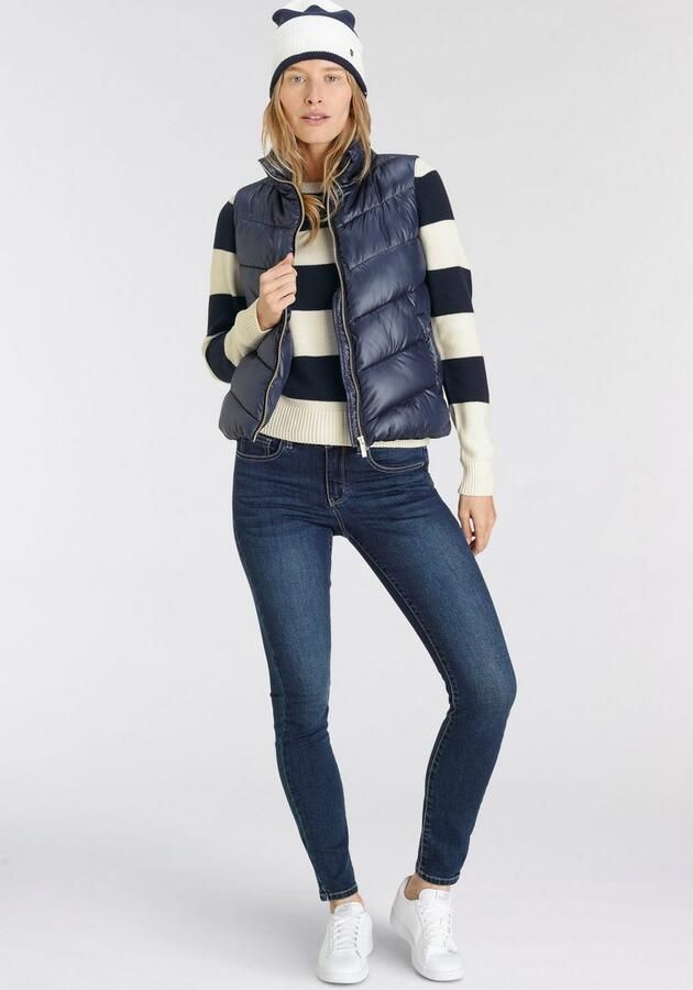 DELMAO Trui met ronde hals met bijpassende muts en blokstrepen (set 2-delig Trui + muts) - Foto 7