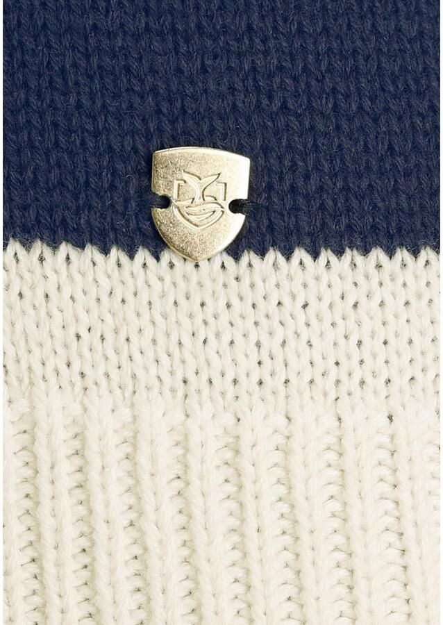 DELMAO Trui met ronde hals met bijpassende muts en blokstrepen (set 2-delig Trui + muts) - Foto 5