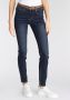 DELMAO Slim fit jeans smalle broekpasvorm normale taille enkel-lang (set 2-delig Met riem) - Thumbnail 1