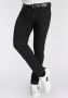 DELMAO Stretch jeans Reed rechte pijpsnit used-look-wassing lage taillehoogte - Thumbnail 1