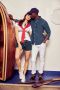 DELMAO Stretch jeans Reed rechte pijpsnit used-look-wassing lage taillehoogte - Thumbnail 1