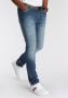 DELMAO Stretch jeans "Reed" rechte pijpsnit used-look-wassing lage taillehoogte - Thumbnail 1