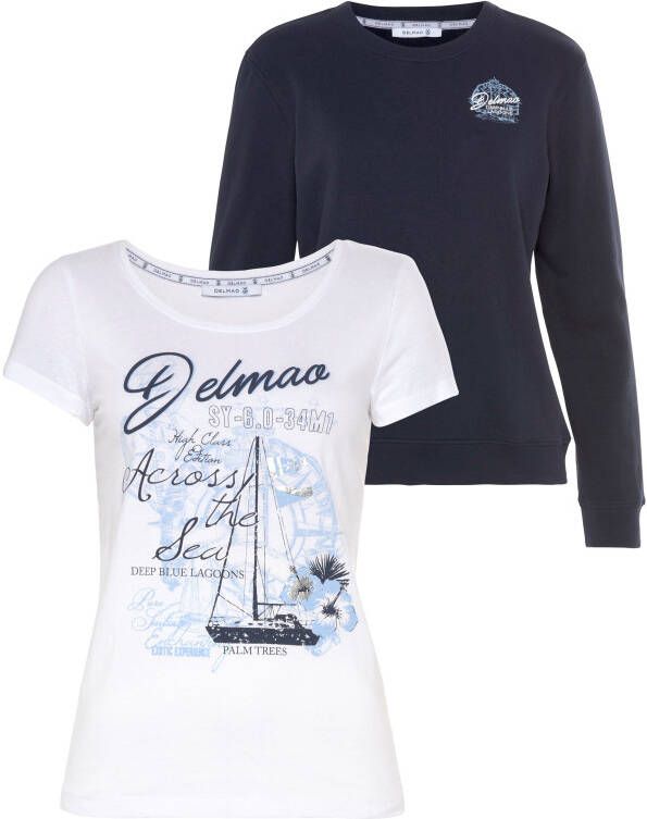 DELMAO Sweatshirt (voordeelset 2-delig Sweatshirt + T-Shirt)
