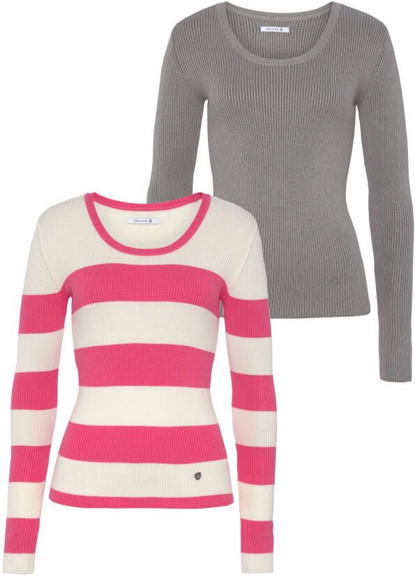 DELMAO Trui met ronde hals (2-delig Set van 2)