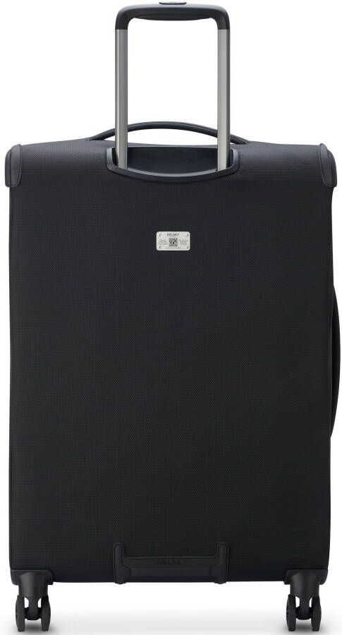 Delsey Zachte trolley Montmartre Air 2.0 55 cm zwart van gerecycled materiaal met volumevergroting