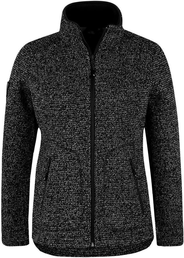 DEPROC Active Gebreid fleecejack KITTOBE LAKE WOMEN Contrasterende ritssluiting