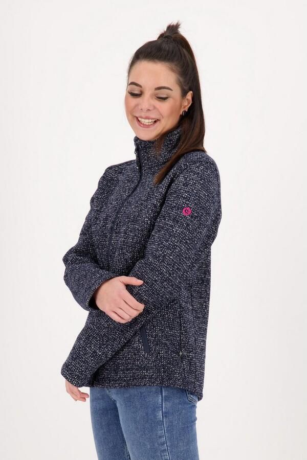 DEPROC Active Gebreid fleecejack KITTOBE LAKE WOMEN Contrasterende ritssluiting - Foto 3