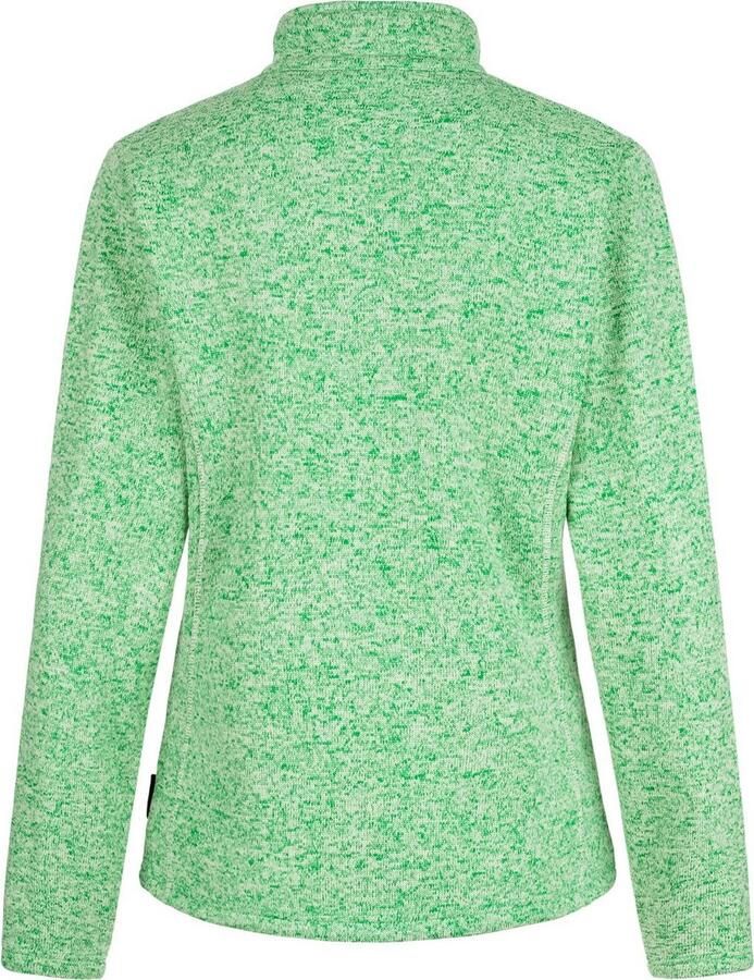 DEPROC Active Gebreid fleecejack LUVERNE WOMEN Contrasterende ritssluiting