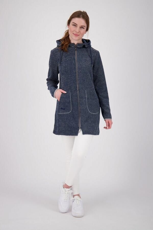 DEPROC Active Gebreide jas KENNEWICK II LONG buitengewone lange fijngebreide jas met contrastdetails - Foto 3