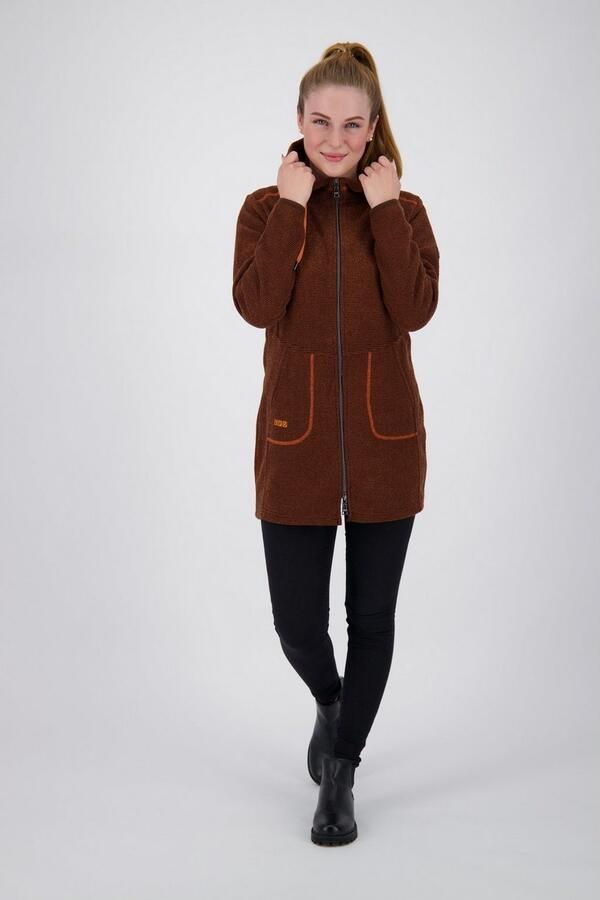 DEPROC Active Gebreide jas KENNEWICK II LONG buitengewone lange fijngebreide jas met contrastdetails - Foto 3