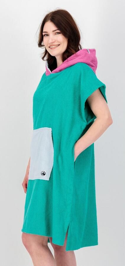 DEPROC Active Poncho Badponcho PARLEE BEACH Badponcho met grote kangoeroezak en binnenzak - Foto 3