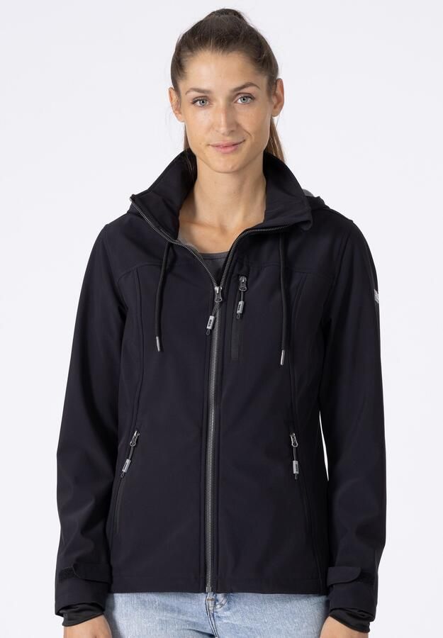 DEPROC Active Softshell-jack DECORAH PEAK V WOMEN met afneembare capuchon - Foto 6