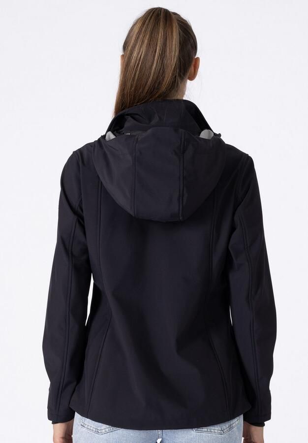 DEPROC Active Softshell-jack DECORAH PEAK V WOMEN met afneembare capuchon - Foto 3