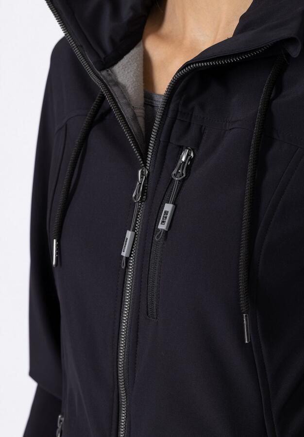 DEPROC Active Softshell-jack DECORAH PEAK V WOMEN met afneembare capuchon - Foto 4