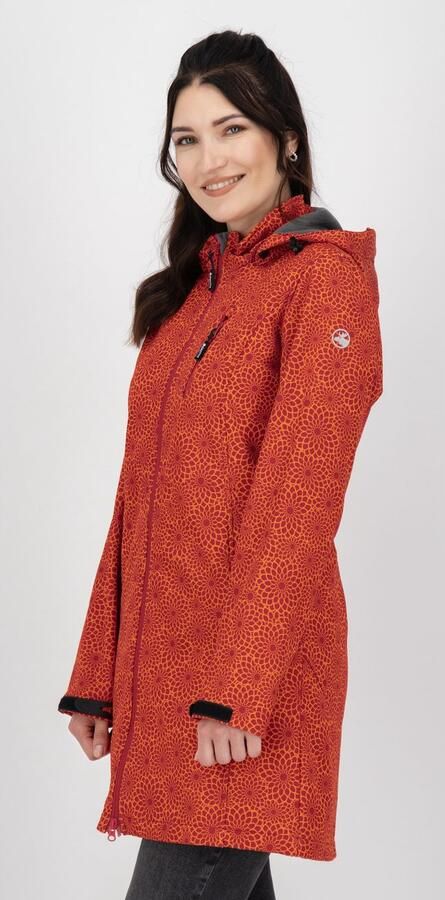 DEPROC Active Softshell-jack SHELBY LONG lichte softshell korte mantel met afneembare capuchon - Foto 3