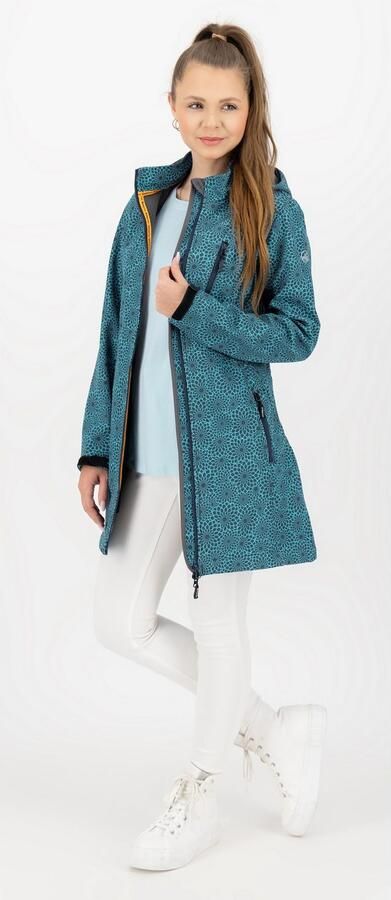 DEPROC Active Softshell-jack SHELBY LONG lichte softshell korte mantel met afneembare capuchon - Foto 3