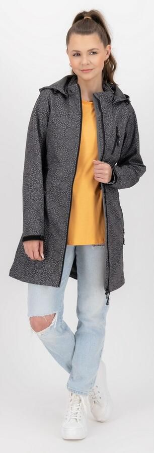 DEPROC Active Softshell-jack SHELBY LONG lichte softshell korte mantel met afneembare capuchon - Foto 3