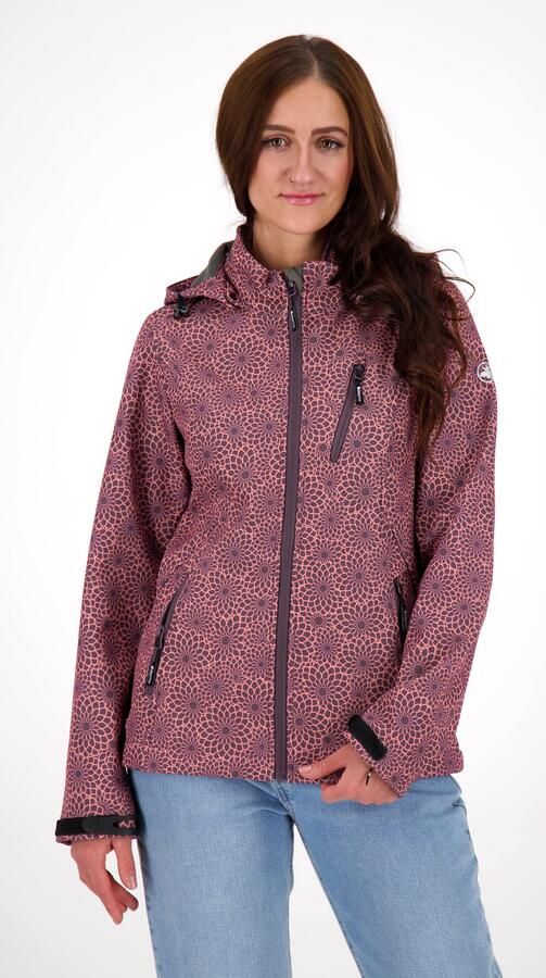 DEPROC Active Softshell-jack SHELBY PEAK DC licht softshell-jack met all-over-print en afneembare capuchon - Foto 6