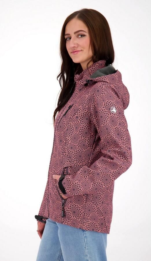 DEPROC Active Softshell-jack SHELBY PEAK DC licht softshell-jack met all-over-print en afneembare capuchon - Foto 4