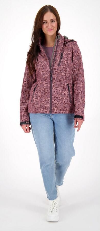 DEPROC Active Softshell-jack SHELBY PEAK DC licht softshell-jack met all-over-print en afneembare capuchon - Foto 5