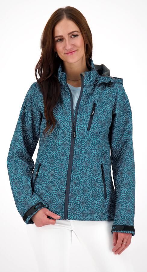 DEPROC Active Softshell-jack SHELBY PEAK DC licht softshell-jack met all-over-print en afneembare capuchon - Foto 5