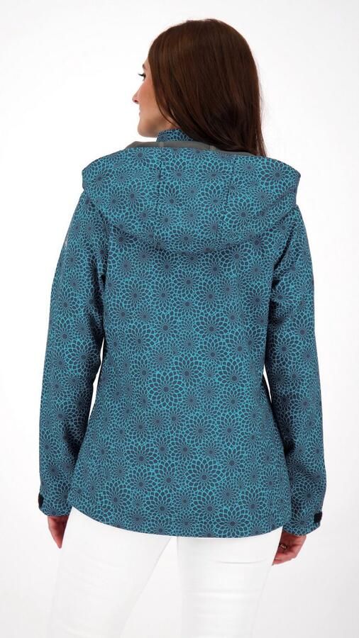 DEPROC Active Softshell-jack SHELBY PEAK DC licht softshell-jack met all-over-print en afneembare capuchon - Foto 3