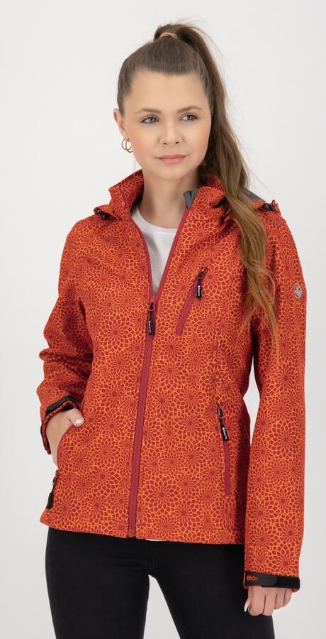 DEPROC Active Softshell-jack SHELBY PEAK DC licht softshell-jack met all-over-print en afneembare capuchon - Foto 4