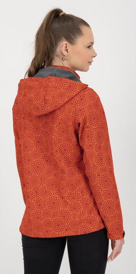 DEPROC Active Softshell-jack SHELBY PEAK DC licht softshell-jack met all-over-print en afneembare capuchon