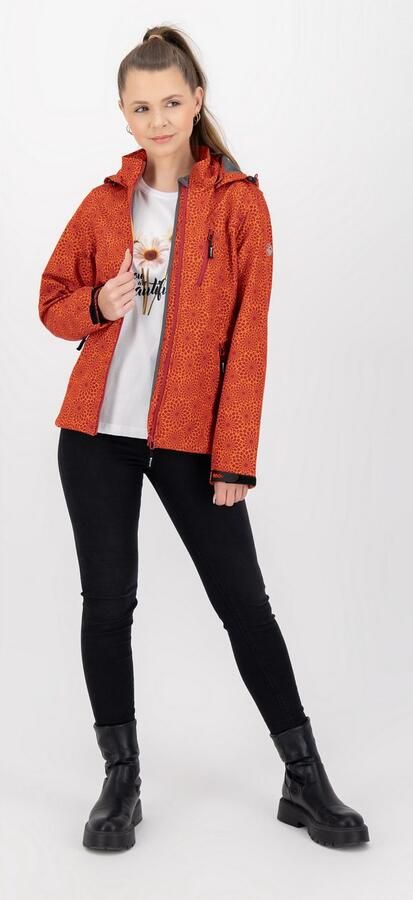 DEPROC Active Softshell-jack SHELBY PEAK DC licht softshell-jack met all-over-print en afneembare capuchon - Foto 2