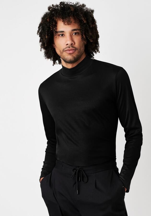 Desoto T-Shirt Lange Mouw Turtleneck Trui Zwart - Foto 5