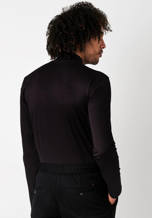 Desoto T-Shirt Lange Mouw Turtleneck Trui Zwart - Foto 3