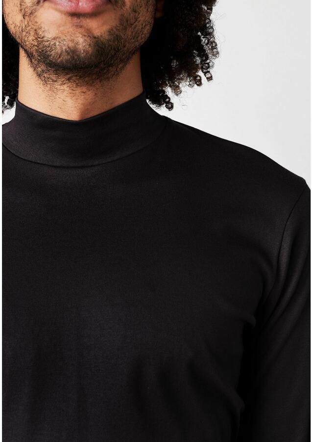 Desoto T-Shirt Lange Mouw Turtleneck Trui Zwart - Foto 2