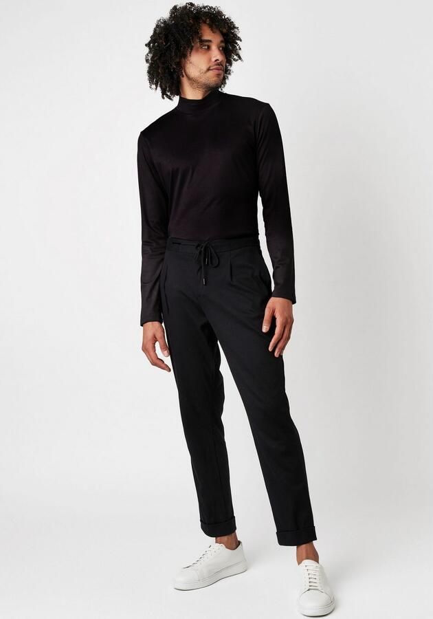 Desoto T-Shirt Lange Mouw Turtleneck Trui Zwart - Foto 4