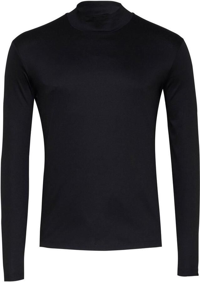 Desoto T-Shirt Lange Mouw Turtleneck Trui Zwart