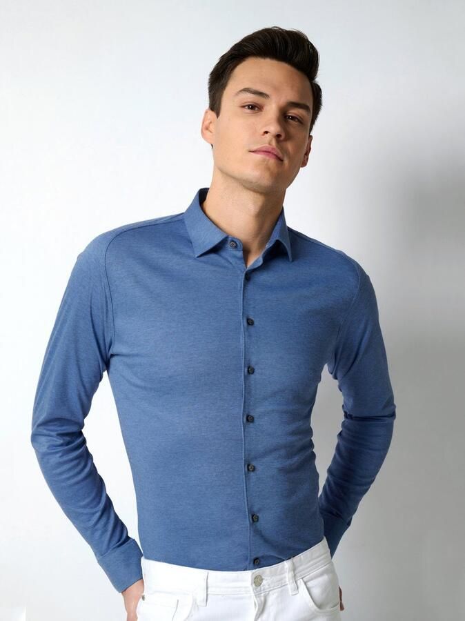 Desoto Overhemd met lange mouwen Casual Kent 1 1 Met een ronde hals - Foto 4